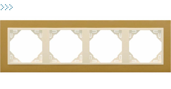 4-х местная рамка, золото/лед (90940 TUG)